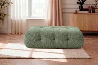 Pouf Laura - Vert clair - En polyester et coton