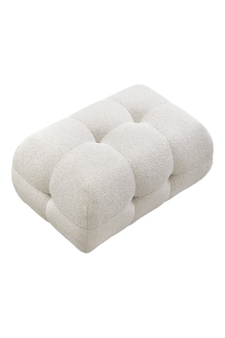 Pouf Laura - Beige - En tissu chiné