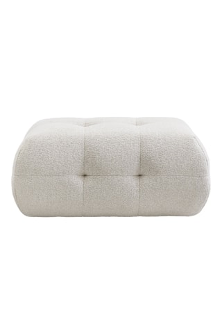 Pouf Laura - Beige - En tissu chiné