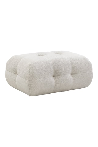 Pouf Laura - Beige - En tissu chiné