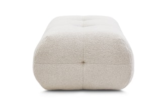 Pouf Laura - Beige - En tissu chiné