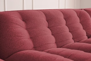 Canapé d'angle modulable Serena - Bordeaux - 3 places - En polyester