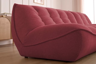 Canapé d'angle modulable Serena - Bordeaux - 3 places - En polyester