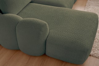 Canapé d’angle gauche convertible Montaigne - Vert - 4 places - En polyester
