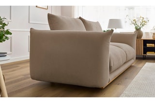 Canapé droit Ernest - Taupe - 2 places - En polyester et nylon