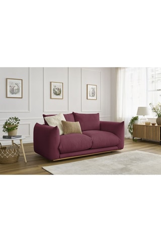 Canapé droit Ernest - Rouge - 2 places - En polyester et nylon