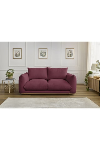 Canapé droit Ernest - Rouge - 2 places - En polyester et nylon