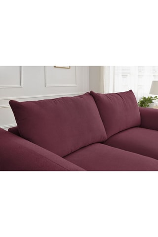 Canapé droit Ernest - Rouge - 2 places - En polyester et nylon