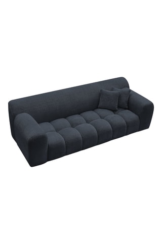 Canapé droit Melisse - Bleu marine - 3 places - En polyester