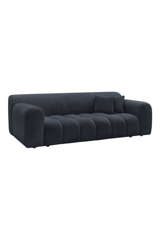 Canapé droit Melisse - Bleu marine - 3 places - En polyester
