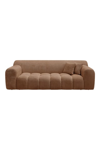 Canapé droit Melisse - Orange - 3 places - En polyester