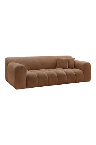 Canapé droit Melisse - Orange - 3 places - En polyester