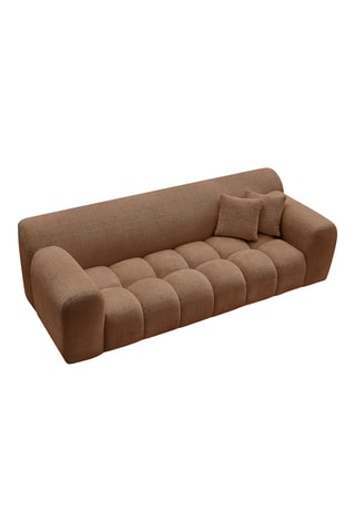 Canapé droit Melisse - Orange - 3 places - En polyester