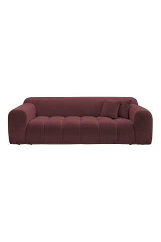 Canapé droit Melisse - Rouge - 3 places - En polyester