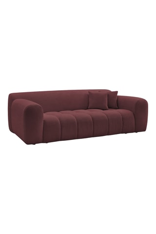 Canapé droit Melisse - Rouge - 3 places - En polyester