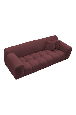 Canapé droit Melisse - Rouge - 3 places - En polyester