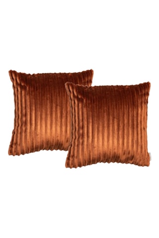 2 coussins en velours Oslo - Orange - 45 x 45 cm