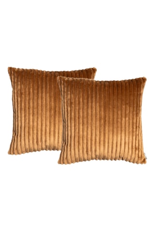 2 coussins en velours Oslo - Jaune - 60 x 60 cm