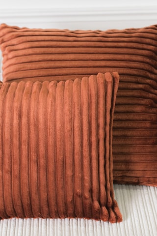 Coussin en velours Oslo - Orange - 45 x 45 cm