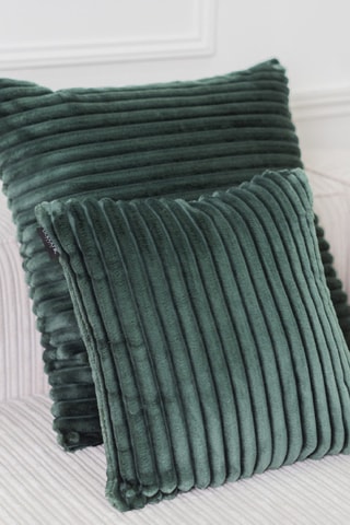 Coussin en velours Oslo - Vert foncé - 45 x 45 cm
