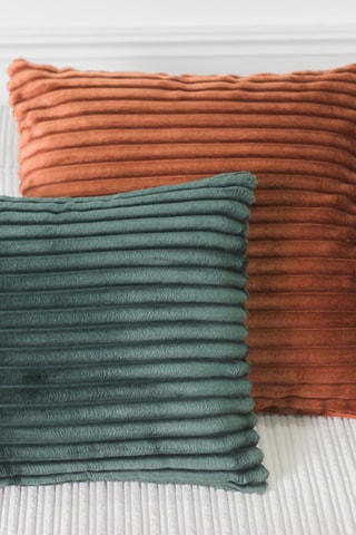 Coussin en velours Oslo - Vert foncé - 45 x 45 cm
