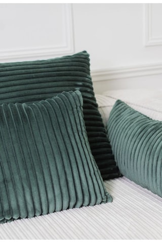 Plaid et 2 coussins réversibles Olso - Vert foncé