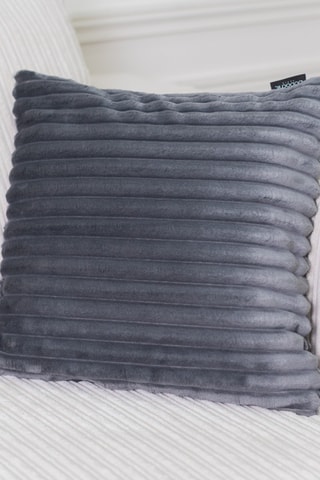 Plaid et 2 coussins réversibles Olso - Gris foncé