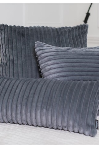 Plaid et 2 coussins réversibles Olso - Gris foncé