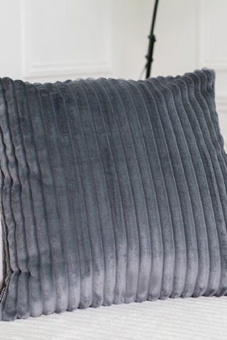 Plaid et 2 coussins réversibles Olso - Gris foncé