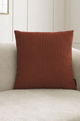 Coussin réversible Stockholm - Rouge brique - 45 x 45 cm