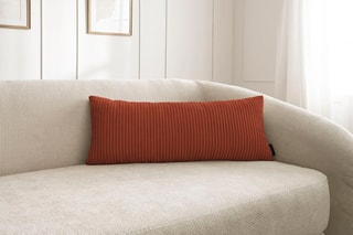 Coussin réversible Stockholm - Rouge brique - 30 x 70 cm
