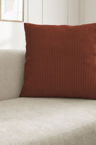 Coussin réversible Stockholm - Rouge brique - 60 x 60 cm