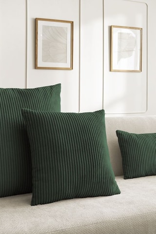 2 coussins réversibles Stockholm - Vert foncé - 60 x 60 cm