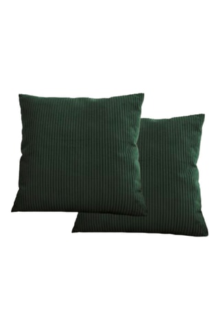 2 coussins réversibles Stockholm - Vert foncé - 60 x 60 cm