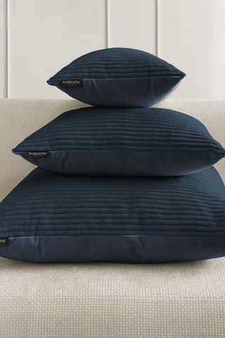 2 coussins réversibles Stockholm - Bleu pétrole - 60 x 60 cm