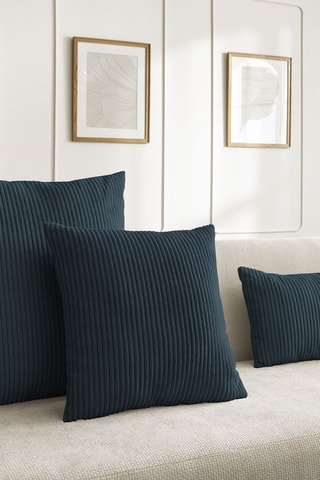 2 coussins réversibles Stockholm - Bleu pétrole - 60 x 60 cm