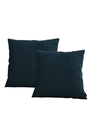 2 coussins réversibles Stockholm - Bleu pétrole - 60 x 60 cm