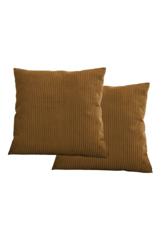 2 coussins réversibles Stockholm - Jaune - 60 x 60 cm