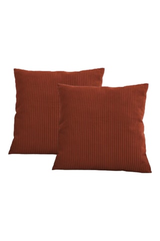 2 coussins réversibles Stockholm - Rouge brique - 60 x 60 cm