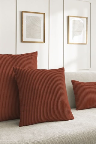 2 coussins réversibles Stockholm - Rouge brique - 60 x 60 cm