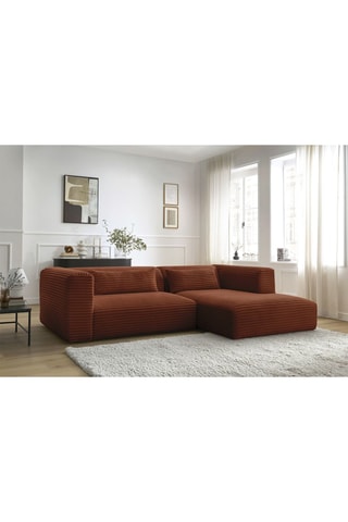 Canapé d’angle droit Harry - Orange - 3 places - En polyester