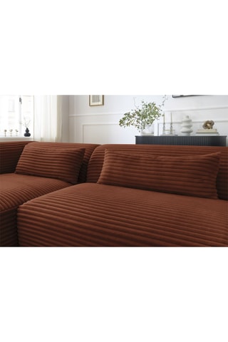 Canapé d’angle gauche Harry - Orange - 3 places - En polyester