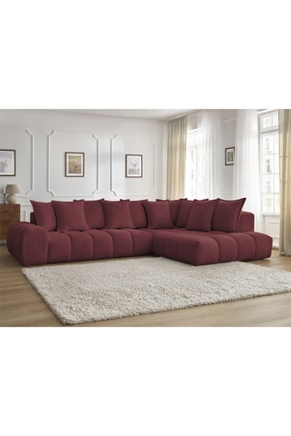 Canapé d’angle droit Everst - Rouge - 4 places - En polyester