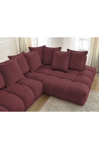 Canapé d’angle droit Everst - Rouge - 4 places - En polyester