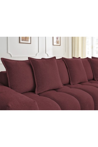 Canapé d’angle droit Everst - Rouge - 4 places - En polyester