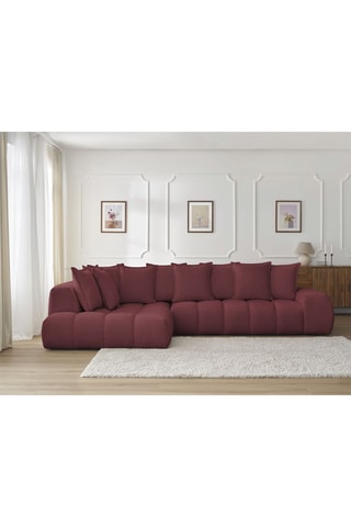 Canapé d’angle gauche Everst - Rouge - 4 places - En polyester