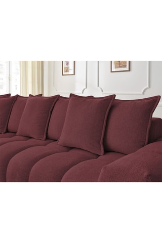 Canapé d’angle gauche Everst - Rouge - 4 places - En polyester