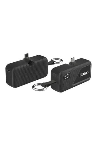 Mini bateria externa 5000 mAh - Preto
