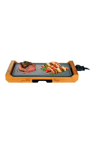 Plancha elétrica em bambu - 43 x 23 cm - 2200 W