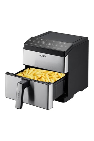 Fritadora a ar de aço inoxidável, cerâmica e silicone - 6 l